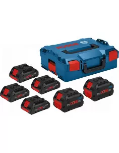 Pack de 6 batteries ProCORE 4x4.0Ah + 2x8.0Ah + coffret L-BOXX | 1600A02A2T - Bosch