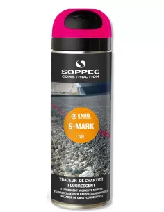 Traceur de chantier fluorescent S MARK Cerise (500 ml) | 141925 - Soppec