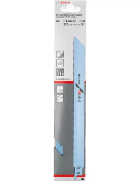 Lames de scie sabre S 1122 EF Flexible pour métal (x5) | 2608656020 - Bosch