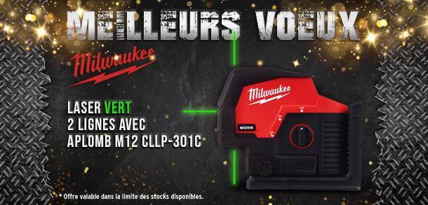 Milwaukee Promo -  Laser vert M12 CLLP-301C