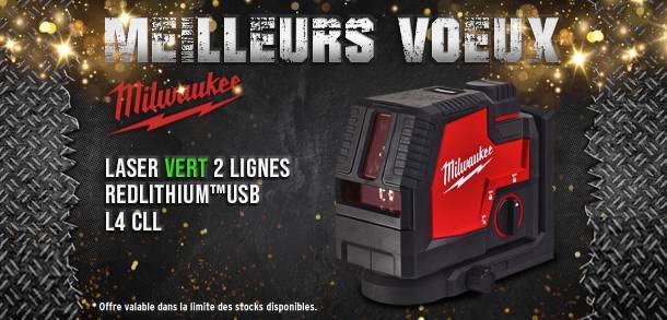 Milwaukee Promo -  Laser vert USB L4 CLL